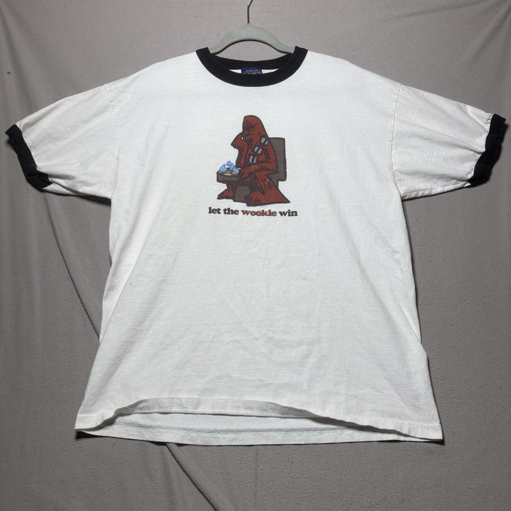 Vintage Star Wars Lucasfilm LTD Men T-Shirt Large "Let The Wookie Win"